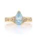 Yellow Gold Aquamarine Diamond Ring 14k Pear 1.48ctw