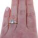Yellow Gold Aquamarine Diamond Ring 14k Pear 1.48ctw