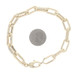 Yellow Gold Paperclip Chain Bracelet 7 1/4" 14k