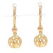 Yellow Gold Ball Dangle Earrings 14k Ornament Pierced