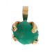 Yellow Gold Emerald Solitaire Pendant 18k Rough 15.30ct Organic