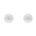 Yellow Gold Freshwater Pearls Solitaire Stud Earrings 14k Round Pierced