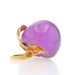 Yellow Gold Amethyst Plum Charm 18k Carved Stone Fuit