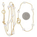 Mikimoto Akoya Pearls Station Necklace & Bracelet Set Yellow Gold 18k