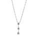 White Gold Diamond Journey Pendant Necklace 14k Round Brilliant .20ctw