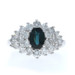 White Gold Sapphire Diamond Cluster Ring 14k Oval 2.06ctw White Gold Sapphire Diamond Cluster Ring 14k Oval 2.06ctw