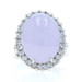 White Gold Jadeite Diamond Cocktail Ring 14k Oval Cabochon 20.09ctw Halo White Gold Jadeite Diamond Cocktail Ring 14k Oval Cabochon 20.09ctw Halo
