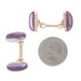 Yellow Gold Amethyst Edwardian Cufflinks 14k Oval Cabochon 16.00ctw Bezel Set Yellow Gold Amethyst Edwardian Cufflinks 14k Oval Cabochon 16.00ctw Bezel Set