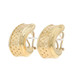 Yellow Gold Basket Weave J Hoop Earrings 14k Chunky Pierced Yellow Gold Basket Weave J Hoop Earrings 14k Chunky Pierced