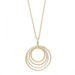 Yellow Gold Diamond Concentric Circle Pendant Necklace 18 1/4" 14k Round .22ctw Yellow Gold Diamond Concentric Circle Pendant Necklace 18 1/4" 14k Round .22ctw