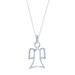White Gold Angel Pendant Necklace 18" 14k