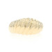 Yellow Gold Crescent Wave Domed Band 14k Ribbed Ring