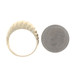 Yellow Gold Crescent Wave Domed Band 14k Ribbed Ring