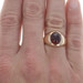 Yellow Gold Lab-Created Ruby Solitaire Ring 14k Oval Cabochon 8.00ct