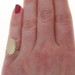 Yellow Gold Oval Engravable Signet Ring 10k Scalloped Frame