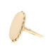 Yellow Gold Oval Engravable Signet Ring 10k Scalloped Frame