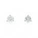 White Gold Diamond Stud Earrings 14k Round Brilliant .90ctw Pierced