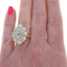 Yellow Gold Diamond Cluster Cocktail Ring 10k Baguette Round 1.50ctw