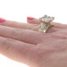 Yellow Gold Diamond Cluster Halo Ring 14k Round Princess Baguette 2.00ctw