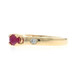 Yellow Gold Ruby Diamond Ring 18k Oval .70ctw
