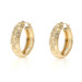 Yellow Gold Basketweave Hoop Earrings 10k Pierced
