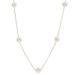 Yellow Gold Cultured Freshwater Pearls Station Necklace 18" 14k