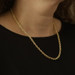 Yellow Gold Diamond Cut Rope Chain Men's Necklace 20" 10k