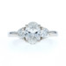 Diamond Three-Stone Engagement Ring 950 Oval 1.75ctw GIA