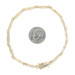 Yellow Gold Diamond Link Bracelet 7 1/2" - 10k Single Cut 1.40ctw