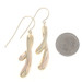 Yellow Gold Curved Loop Dangle Earrings 14k Pierced
