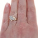 Yellow Gold Diamond Cluster Bypass Ring - 14k Round Brilliant .50ctw Waterfall LX5056