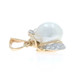 Yellow Gold South Sea Baroque Pearl Diamond Pendant 14k .38ctw