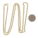 Yellow Gold Rope Chain Necklace 24 1/4" 10k
