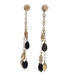 White Gold Onyx Dangle Earrings 14k Bead Pierced