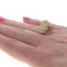Yellow Gold Diamond Cluster Cocktail Ring 14k Round Brilliant & Baguette 1.00ctw