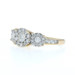 Yellow Gold Diamond Engagement Ring 14k Round Brilliant .75ctw Halo