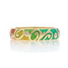 Hidalgo Enamel & Diamond Band Yellow Gold 18k Eternity Swirl Ring Sz 6 3/4