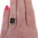 Yellow Gold Onyx Vintage Solitaire Cocktail Ring 10k