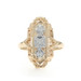 Yellow Gold Diamond Vintage Three-Stone Ring 14k Single