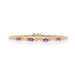 Yellow Gold Ruby Diamond Bracelet 7 1/2" 14k Oval 1.14ctw Four-Stone Crossover