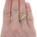 Yellow Gold Diamond Crossover Band - 14k Baguette .50ctw Ring
