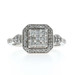 White Gold Diamond Cluster Halo Ring 10k Round .50ctw Engagement