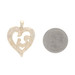 Yellow Gold Diamond Mother & Child Heart Pendant 10k Single .25ctw Family Love