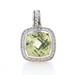 David Yurman Albion Lemon Quartz & Diamond Halo Enhancer Pendant Sterling 925