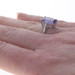 White Gold Tanzanite Diamond Ring - 14k Cushion 3.10ctw