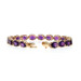 Yellow Gold Amethyst Tennis Bracelet 7 1/4" - 14k Oval 23.75ctw