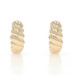Yellow Gold Crescent Twist Half-Hoop Earrings - 14k Pierced