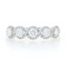 White Gold Diamond Five-Stone Halo Band - 18k Rd .66ctw Wedding Anniversary Ring