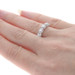 White Gold Diamond Five-Stone Halo Band - 18k Rd .66ctw Wedding Anniversary Ring