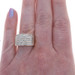 Yellow Gold Diamond Cluster Cocktail Band -10k Baguette 1.00ctw Channel Set Ring